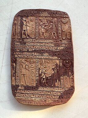 Handmade Egyptian Pottery Wall Hanging Toth Anubis